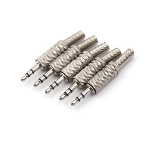 5pcs .5mm Plug Connector  Pole Male Audio Plug Welding Hea