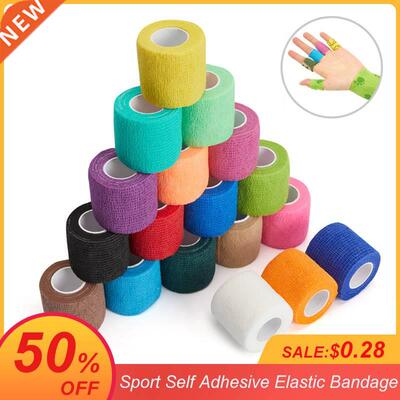 4.5m Colorful Sport Self Adhesive Elastic Bandage Wrap Tape