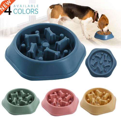 New Pet Dog Feeding Food Bowls Puppy Slow Down Eating Feeder