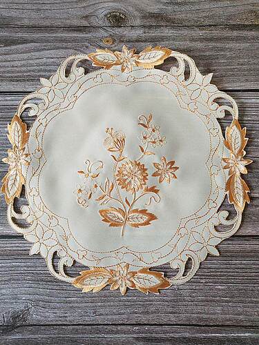 Hot Super Flowers Hollow Embroidery Placemat Cup Mug Tea Pan