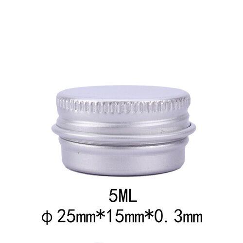 50pcs Silver Aluminum Tin Jars Boxes Candle Jars Portable Te