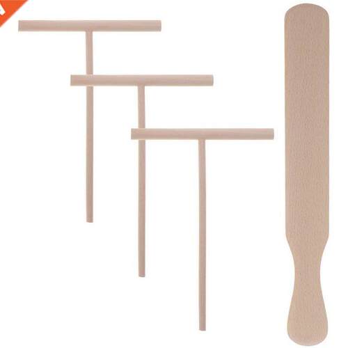 4Pcs/set Wooden Crepe Maker Spreader Home Kitchen Breakfast