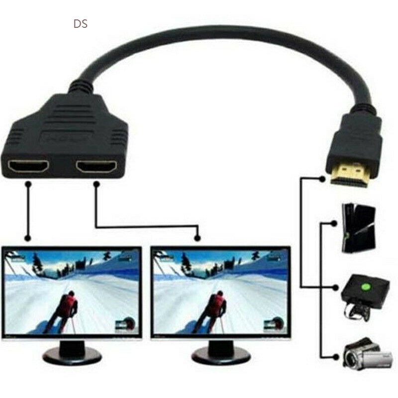 1080P Split Screen HDMI Splitter 1 Input Male To 2 Output F