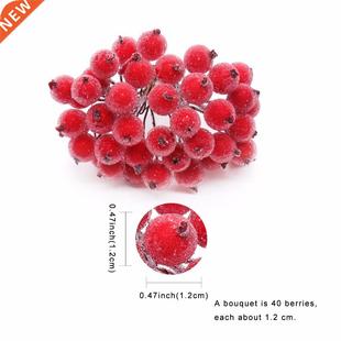 Heads Mini Christmas Frosted Fruit Berry Holly Artificial De