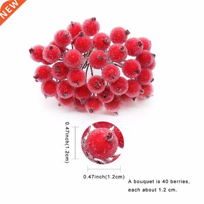 Heads Mini Christmas Frosted Fruit Berry Holly Artificial De