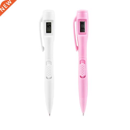 Office Digital Watch Ballpoint Pen Electronic Clock Pen Stud