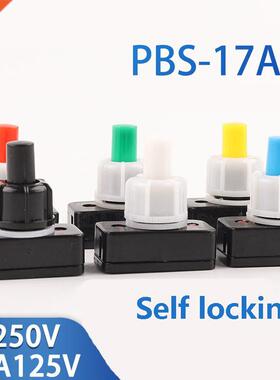 6Pcs PBS-17A 10mm ON-OFF Plastic Push Button Switch Square M