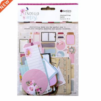 CRZCrafter 30pcs Printed Paper Diecuts Journaling Spots Eph
