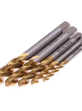 5pc Titanium Coated Thread Tap Drill Metric Hss Spiral Flute