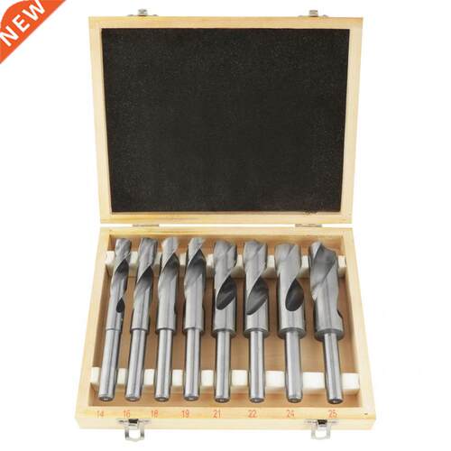 8Pcs White HSS Drill Bit Set Large Heat Treated Industrial
