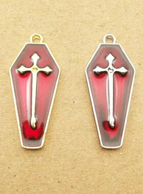10pcs 10x25mm Enamel Cross Charm for Jewelry Making Earring