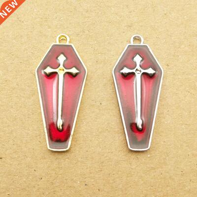 10pcs 10x25mm Enamel Cross Charm for Jewelry Making Earring