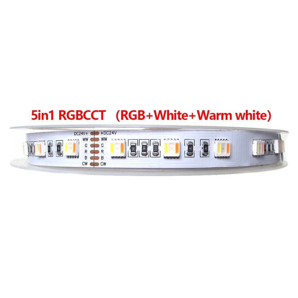 12V 24V LED StRiP 5050 60LEDS/m 12mm PCB 4in1 5in1 RGB+CC 5