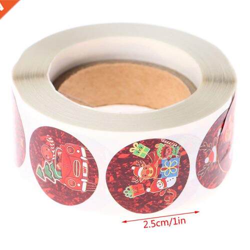 500Pcs/Rl 2022 Merry Christmas Label Stickers Decor Red Ch