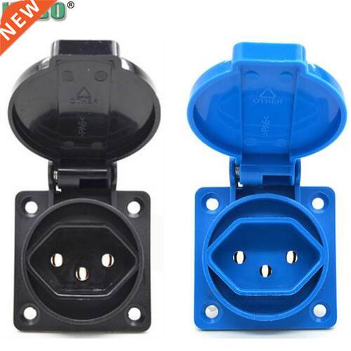 Black Blue 10A 16A Multifunction 2P+E Switzerland Outdoor In