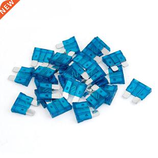 25 Pcs 15A Auto Car Blue Coated Medium Safety Blade Fuses
