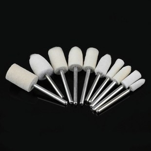 20x Wool Felt Polishing Bits Mandrel Polishing Accessories B