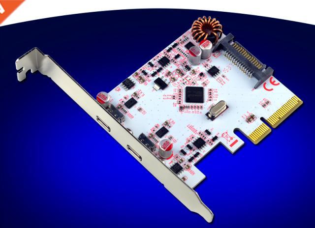 USB3.1 SuperSpeed 10Gbps Type-C Dual Port PCI Express Expans