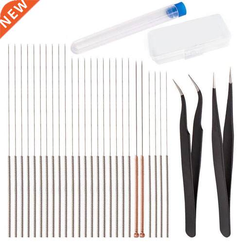 28Pcs 3D Printer Nozzle Cleaning Kit Steel Nozzle Needles &a