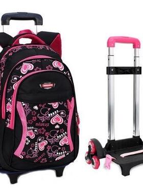 Kid's Travel Rolling luggage Bag School Trolley Backpack