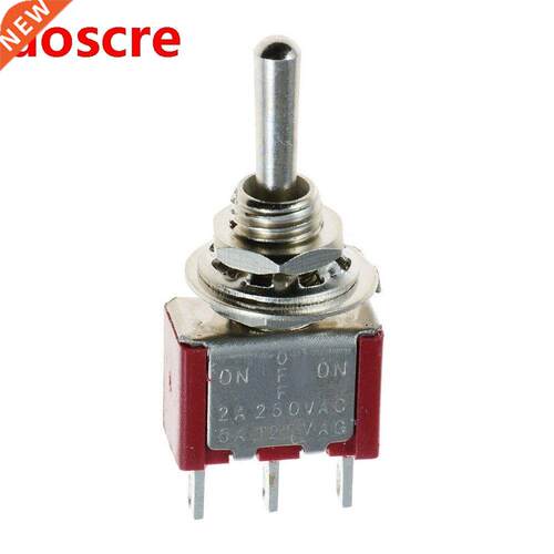 2 Pcs AC SPDT On/Off/On  Pin Momentary Toggle Switch AC250V