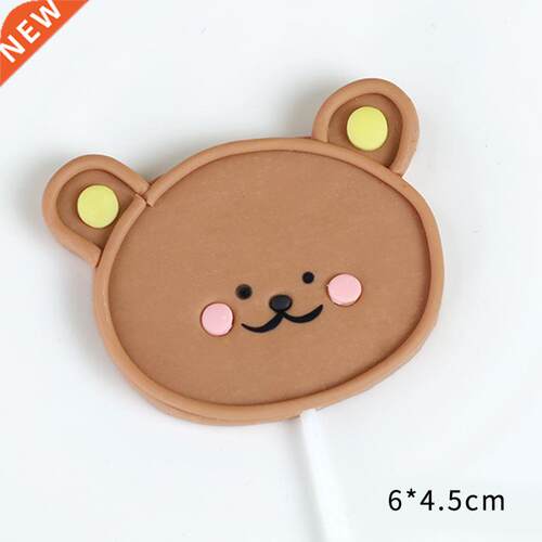 Retro cake ornaments net red soft pottery bear plug-in carto
