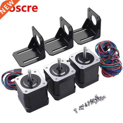3 Pack Nema 17 Stepper Motor with 1M 4-Pin Cable Connector