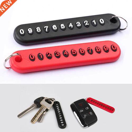 DIY Phone Number Pendant Car Key Chain Keyring Handbag Hangi