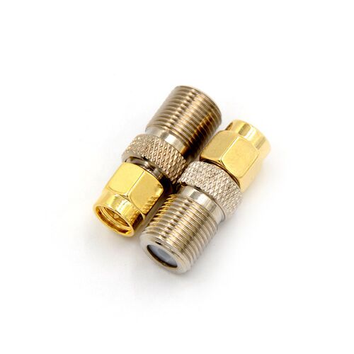 F Type Female Jack to SMA Male Plug Straight RF Coaxial Adap