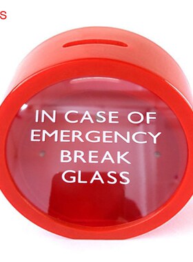 2 Pieces Novelty Safe Red MoneyBox Saving Bank Emergency Coi
