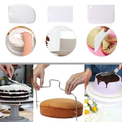 7pcs Durable Cake Decorating Table Set Turntable Baking Tool