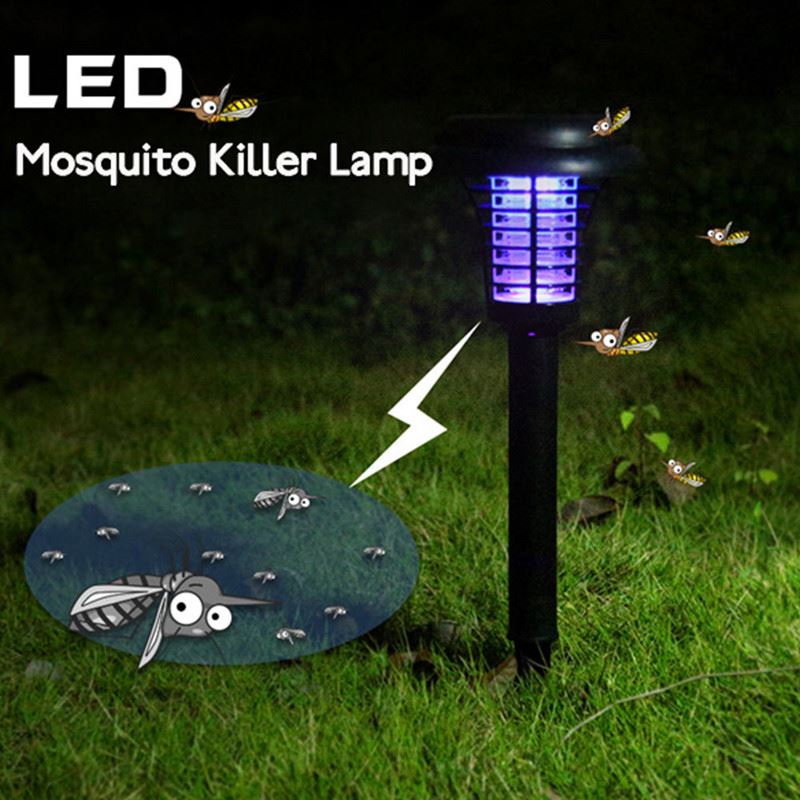 Solar LED Mosquito Repellent Killer Lamp Outdoor Mosquito Pe