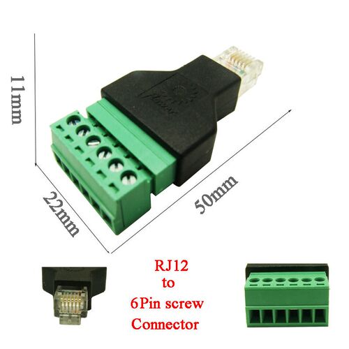 50pcs RJ12 6P6C Telephone Modular Plugs Telecom Connectors R