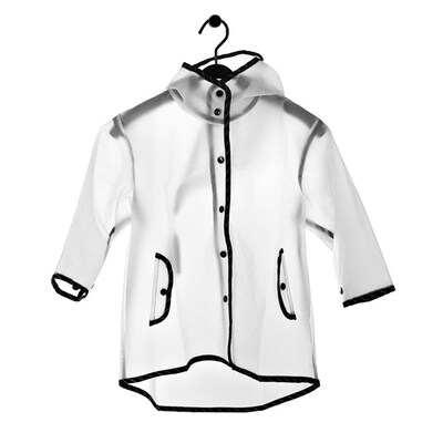 Boy Girl Children Hooded Raincoat Waterproof Silk Transparen