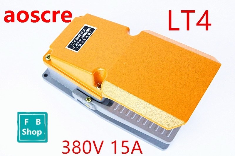1PCS LT4 380V 5A Yellow machine tool foot switch silver cont