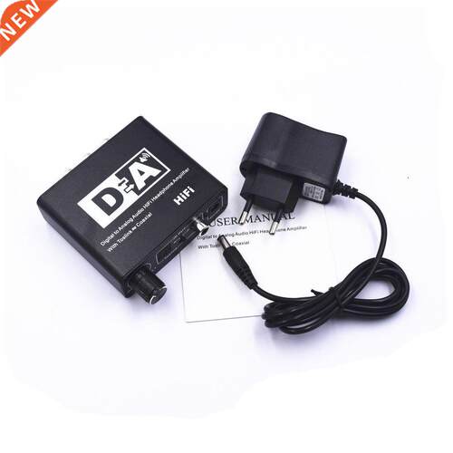 Coax Toslink to Analog Audio RCA L/R Converter EU Adapter