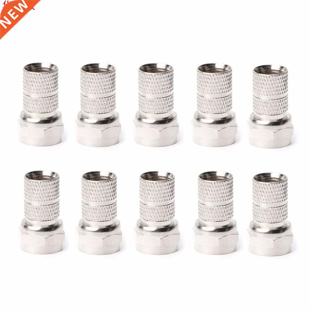 10Pcs F type Connector Satellite Plug for Coaxial Cable RG6