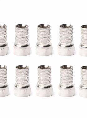 10Pcs F type Connector Satellite Plug for Coaxial Cable RG6