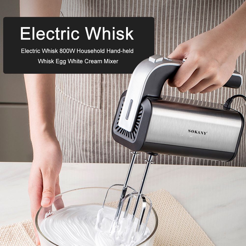800W High Power Electric Food Mixer Dough Blender Egg Beater