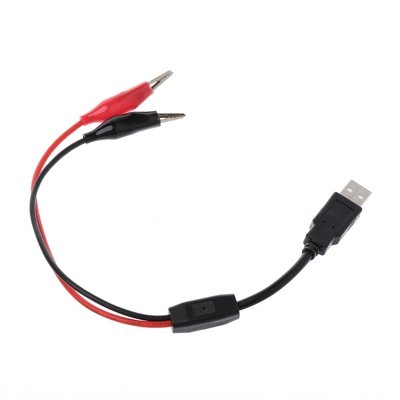 Copper Alligator Clips with Wire Male USB Connector Test Lea