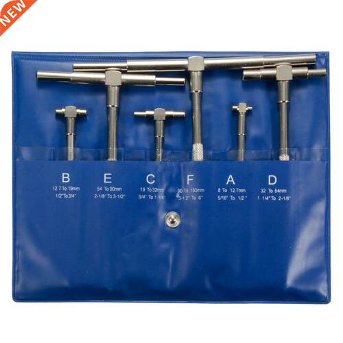 6Pcs Telescopic Gauge Micrometer Measurement Bore Engineers