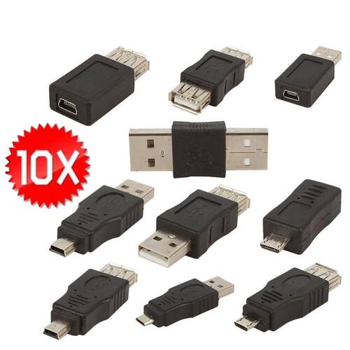 Free Shipping 10pcs Otg Usb Male To Female Micro Usb Mini C