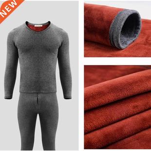 Golden Velvet Men Thermal Underwear Set Heated Long Johns Wi