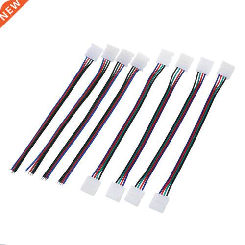 8 x Connector Cable Adapter For RGB LED SMD Strip Stripe