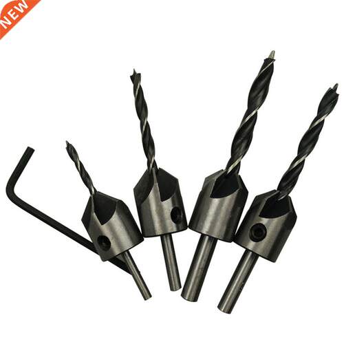 5pcs Countersink Drill Bit Drill Press Set Reamer Woodworkin