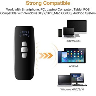 Mini Barcode Scanner 1D 2.4G Wireless Bar Code Scanner For A
