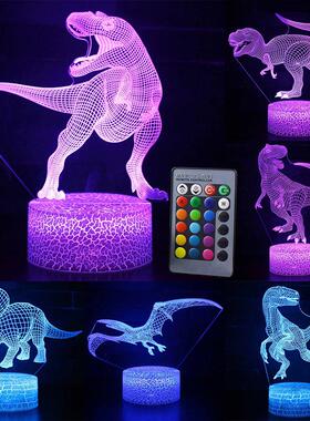 3D LED Night Light Lamp Dinosaur Series 16Color 3D Night lig