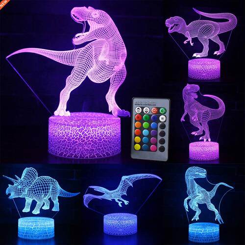 3D LED Night Light Lamp Dinosaur Series 16Color 3D Night lig