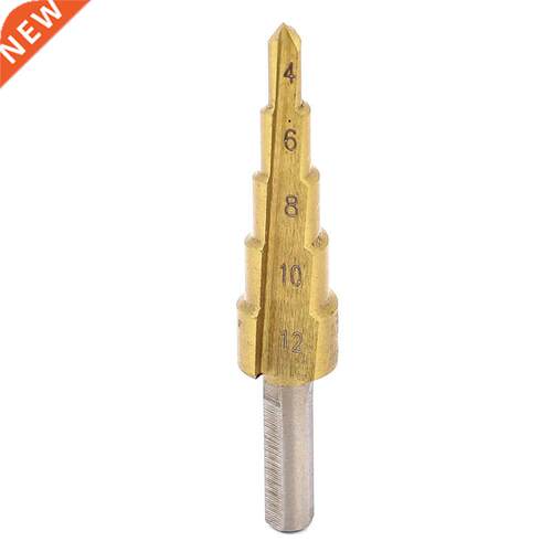 Gold ToTriangle Shank Titanium-Plated Straight 5 Step Flute