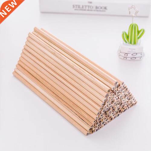 10PCs/lot Wooden Lead Pencils Natural Wood Pencil HB Blank